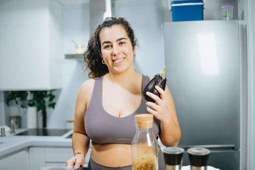 Woman working on medical weight loss