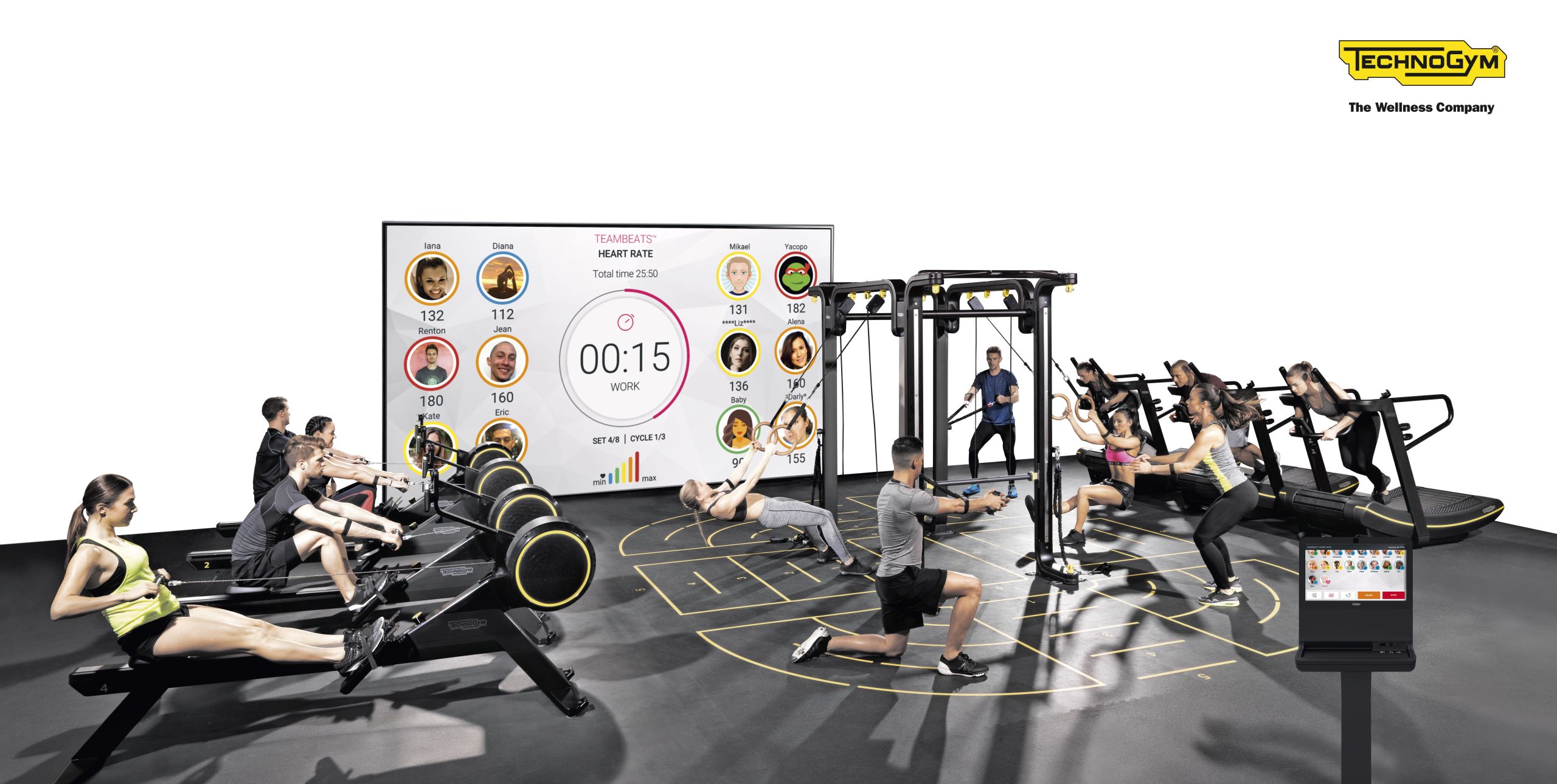Technogym connected fitness equipment and Mywellness training technology